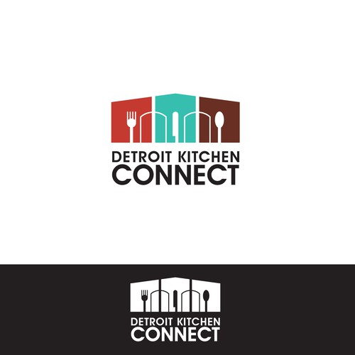 Spoon logo with the title 'Runner-up logo concept designed for a catering supplier in Detroit, USA. [May 2016]'