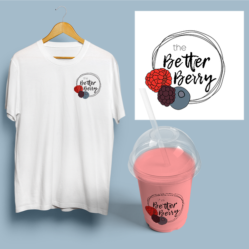 Smoothie logo with the title 'Logo concept for a shop that sells smoothies'