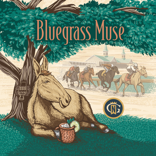 Oak tree design with the title 'Bluegrass Muse '