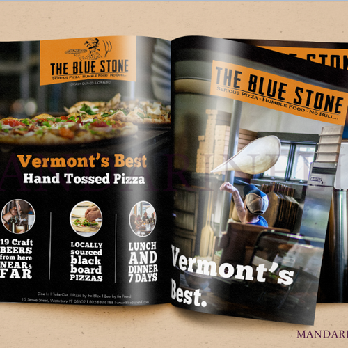 Page layout design with the title 'Full Page Restaurant Ad!'