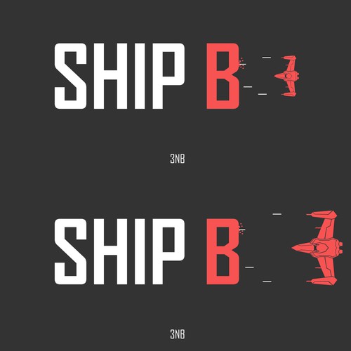 Spaceship logo with the title 'Logo for app developer'