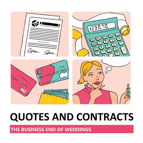 Wedding artwork with the title 'Chapter Heading Design for Wedding Planning Book '