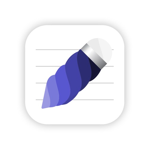 Fountain pen design with the title 'App Icon for Catmemo '