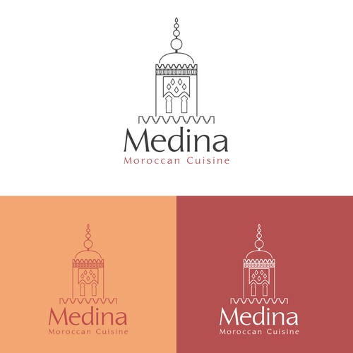 Cuisine design with the title 'Medina - Moroccan Cuisine'