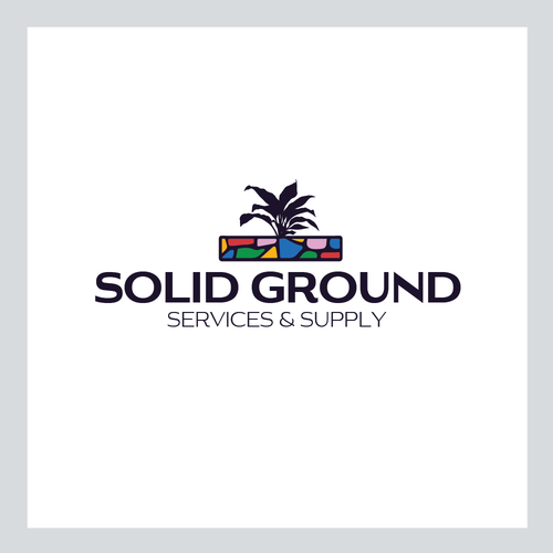 Geology logo with the title 'SOLID GROUND .Logo'