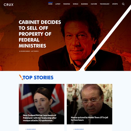 News design with the title 'Web Design concept for news website'