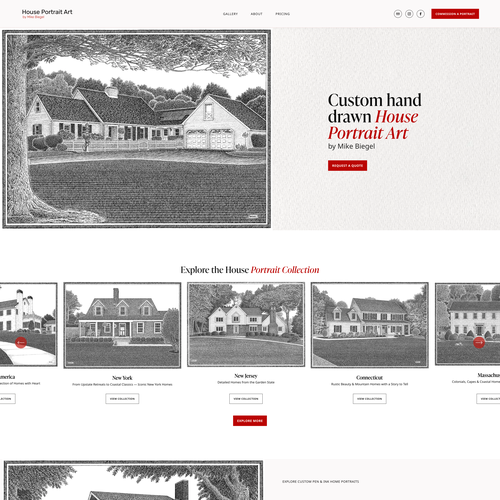 Art design with the title 'House Portrait Art'