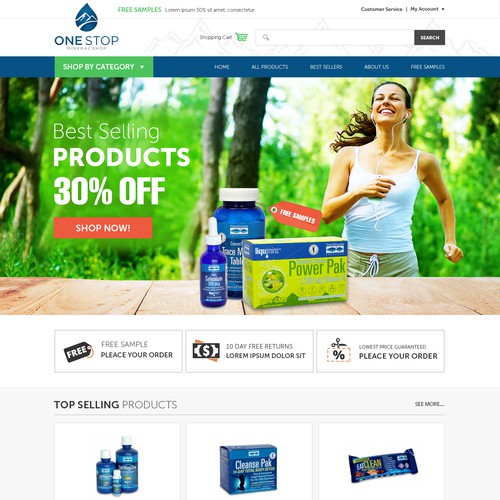 Creative website with the title 'Custom Product Site'