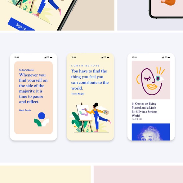 Playful website with the title 'SimplyQuotes'