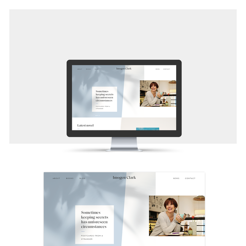 Author website with the title 'Website for author Imogen Clark'