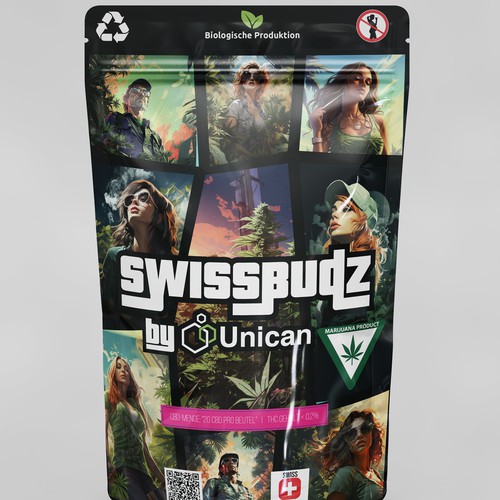 Cannabis packaging with the title 'packaging '