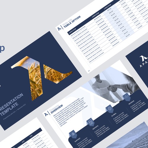 Catalogue design with the title 'Presentation Design'