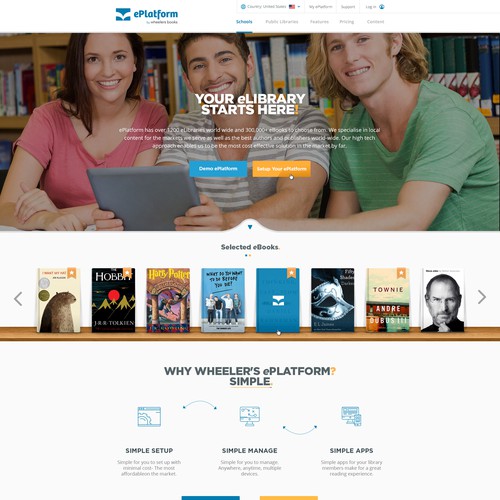 Education website with the title 'Wheelers ePlatform '