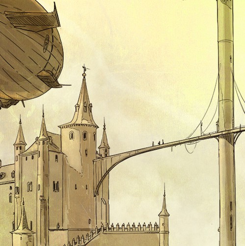 Steampunk illustration with the title 'The Citadel'