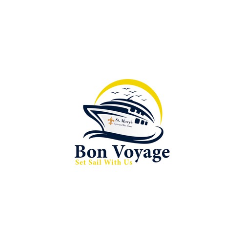 Cruise ship logo with the title 'School logo'