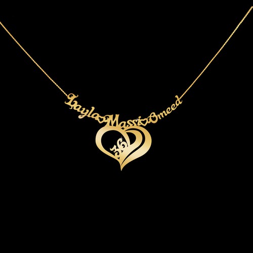 Necklace design with the title 'Wedding Anniversary Necklace Design'