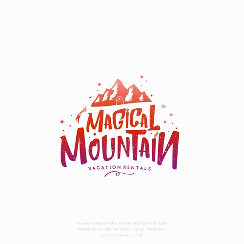 Mountain brand with the title 'Logo for a Vacation Rentals in NC'