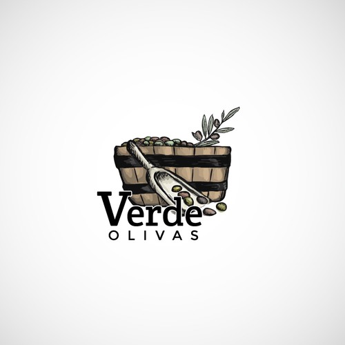 Spanish logo with the title 'Retro, provence-style logo for olives stand'