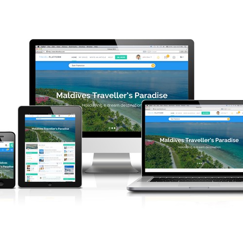 Travel website with the title 'Travel & Hote'