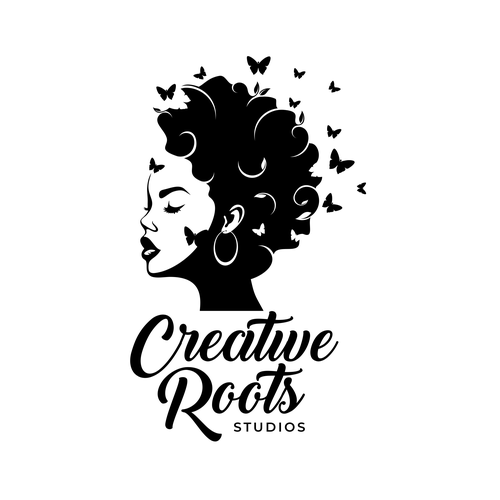 Salon brand with the title 'Creative Roots Studios'