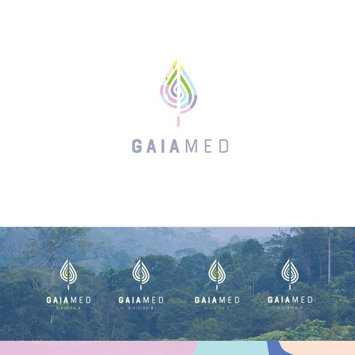 Fingerprint design with the title 'Logo concept for health clinic'