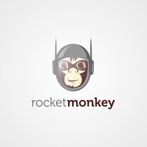 Funky logo with the title 'Rocket Monkey'
