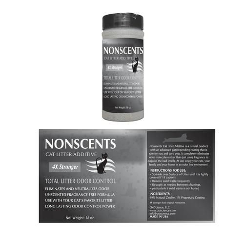 Pet label with the title 'Black & White Design'