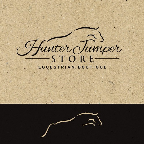 Equestrian design with the title 'Charming logo for equestrian barn-boutique'