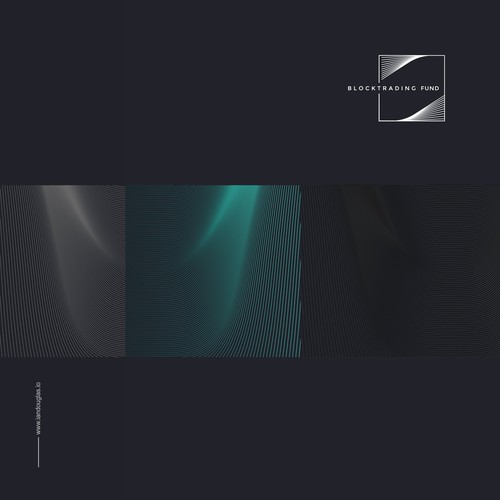 Cryptocurrency design with the title 'Futuristic mark for Blocktrading Fund'