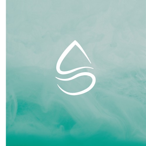 Water drop logo with the title 'Logo Design For Women's Skincare Brand'