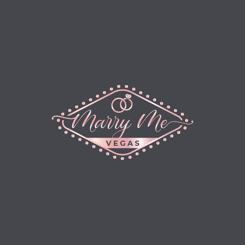 Wedding planner logo with the title 'MarryMeVegas - Wedding Planner logo'
