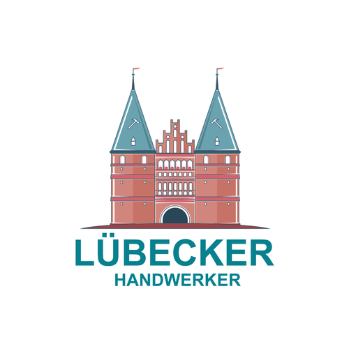 Fortress logo with the title 'Lübecker Handwerker Logo design'