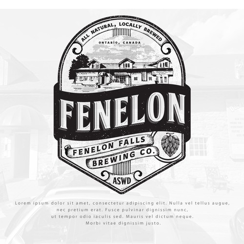 Hand-drawn logo with the title 'Fenelon Falls Brewing co'