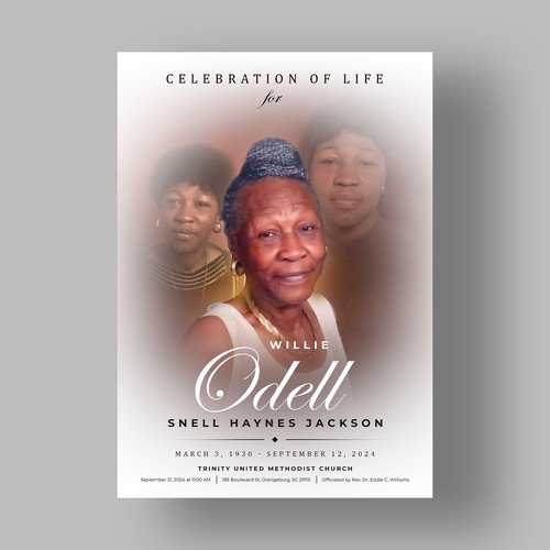 Memorial design with the title 'Flyer Design'