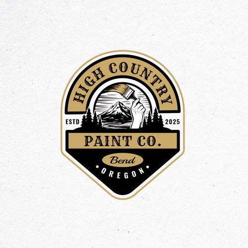 Painter design with the title 'Vintage Paint Company Logo'