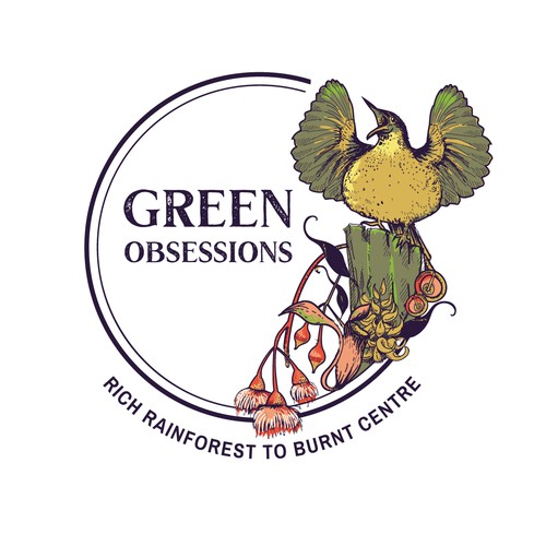 Nature logo with the title 'logo for Green obsessions'