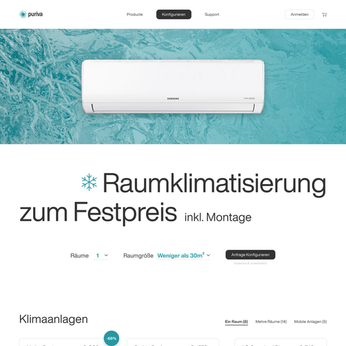 Home website with the title 'AC e-commerce homepage design concept '
