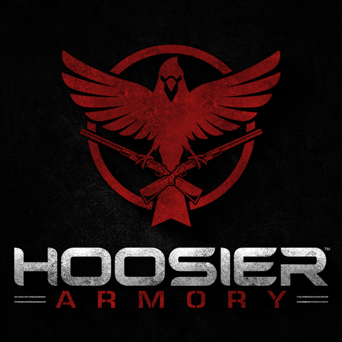 Military design with the title 'Logo design for Hoosier Armory'