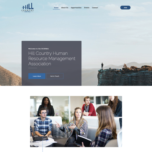 Picture design with the title 'Human resource management association'