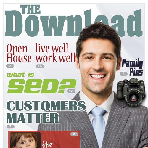 Newspaper design with the title 'Magazine Design'