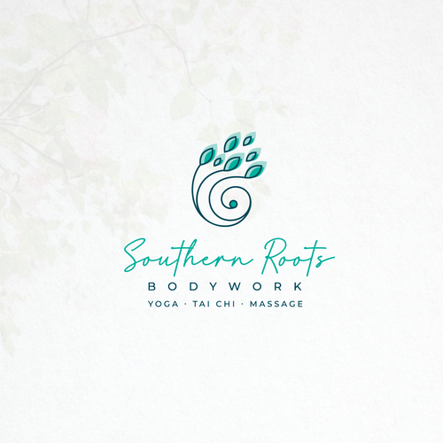 Massage logo with the title 'Logo concept for wellness center'