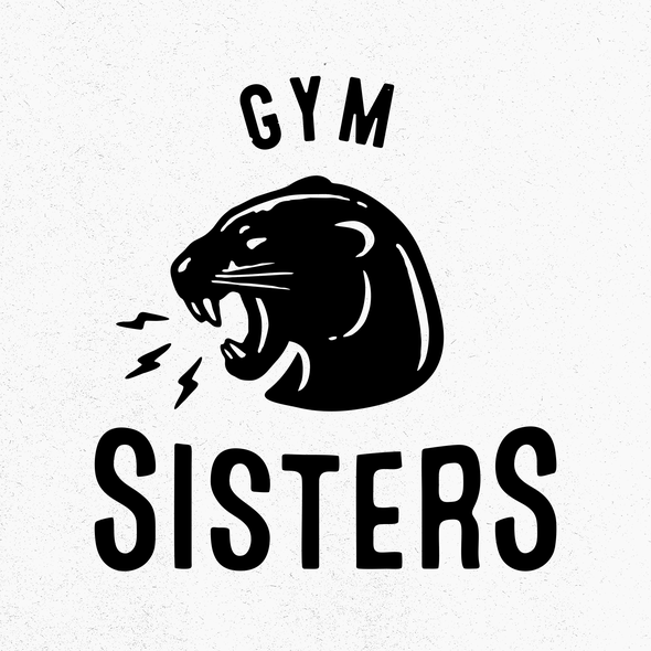 Athletic club logo with the title 'Logo design for a gym'