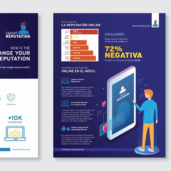 Android design with the title 'Smart Reputation Flyer design'