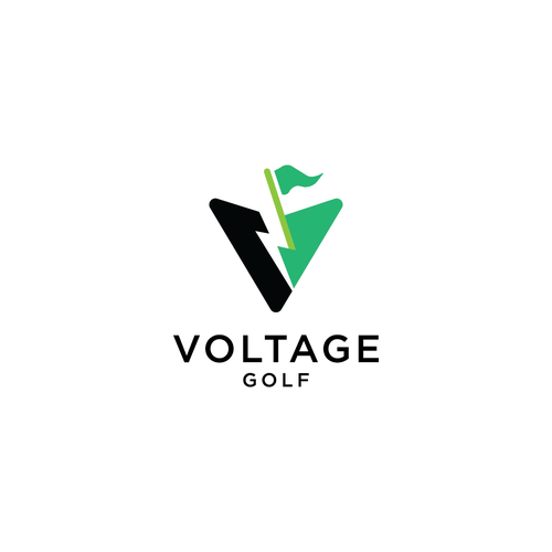 Flash logo with the title 'voltage golf'