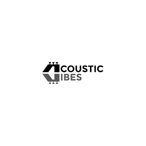Acoustic logo with the title 'Acoustic Vibes Logo Concept'