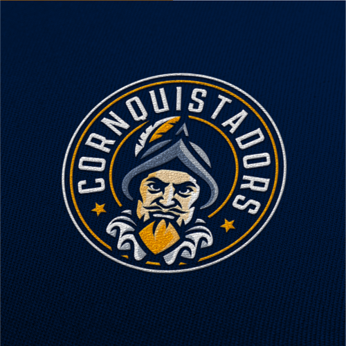 Knight logo with the title 'Cornquistadors'