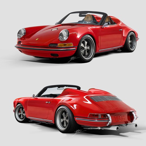 Porsche design with the title '1967 Porsche 911 Speedster Concept '