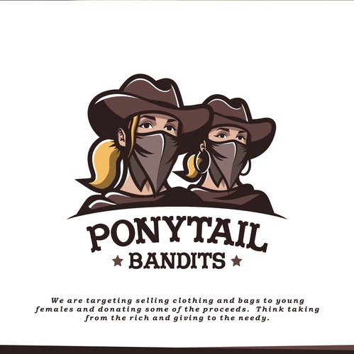 Woman logo with the title 'Polytail Bandits (logo)'