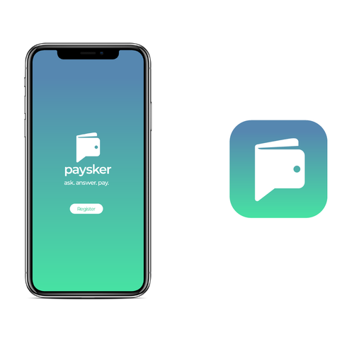 IPhone logo with the title 'Simplistic Logo concept for Paysker'