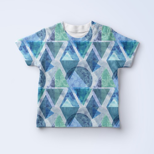 Geometric illustration with the title 'Scandinavian geometric pattern for kids'